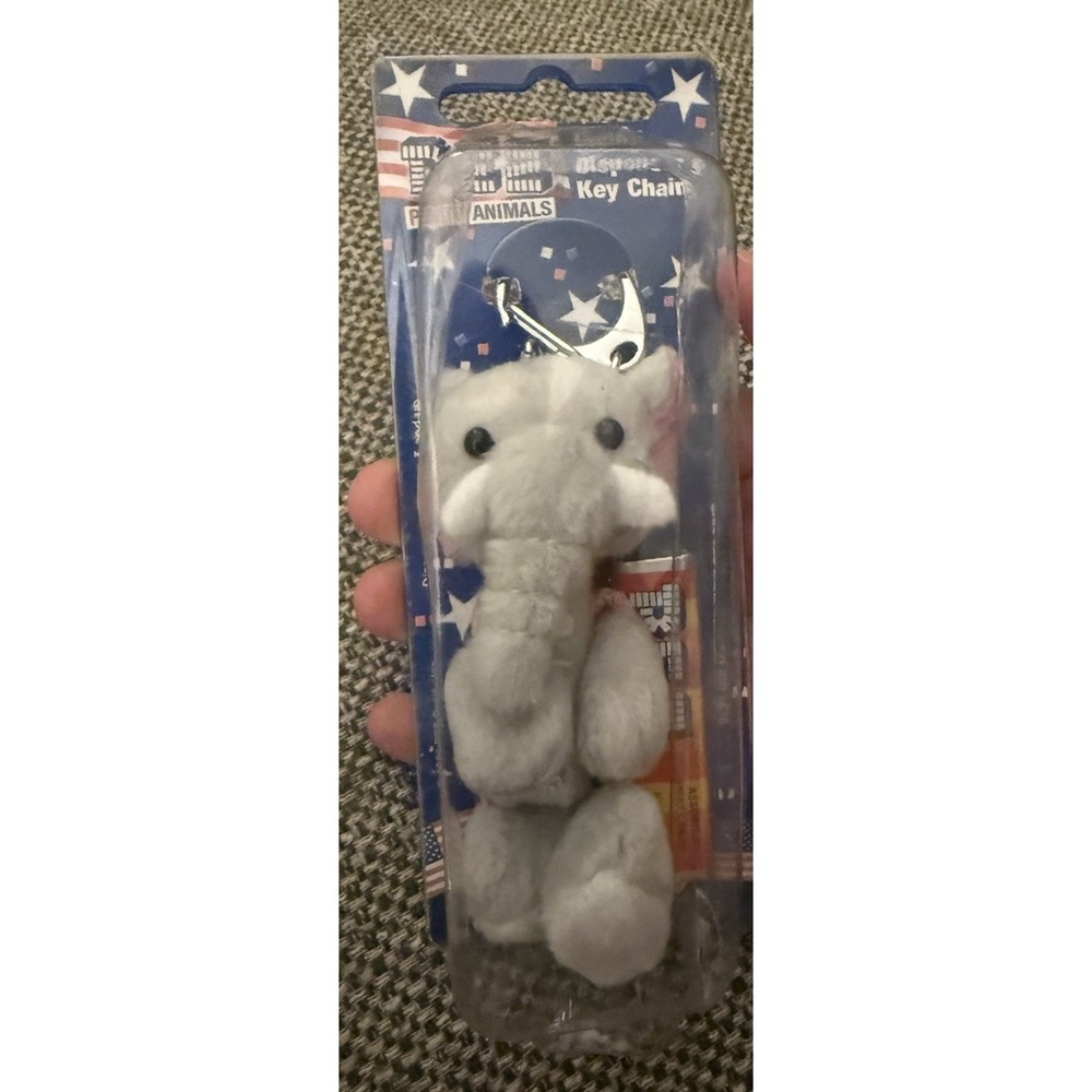 Pez Party Animals Elephant Candy Dispenser Keychain New Sealed w/ Candy Roll
